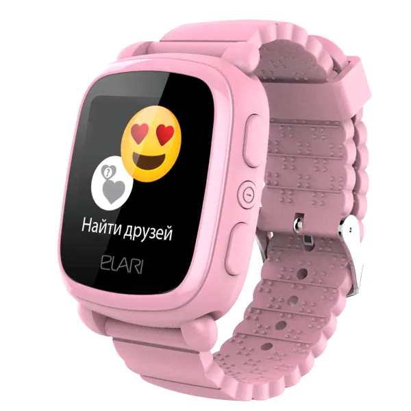 Часы с GPS трекером Elari Часы Elari KidPhone 2 Pink (Розовый)-0