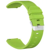 Ремешок силиконовый GSMIN Italian Collection 22 для Elari KidPhone "Ну погоди" (Светло-зеленый)-0