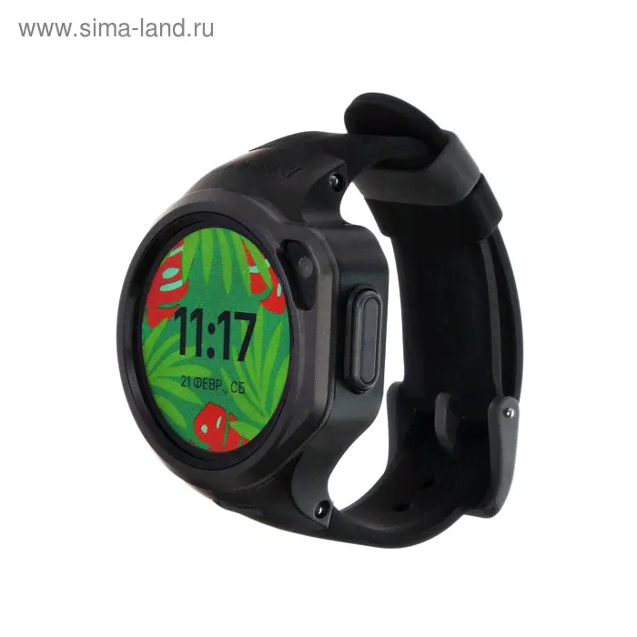 Смарт-часы Elari KidPhone 4GR, детские, цветной дисплей 1.3", камера, помощник Алиса, черные