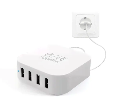 Elari Сетевое зарядное устройство PowerPort Mini White (4 USB-порта)-0